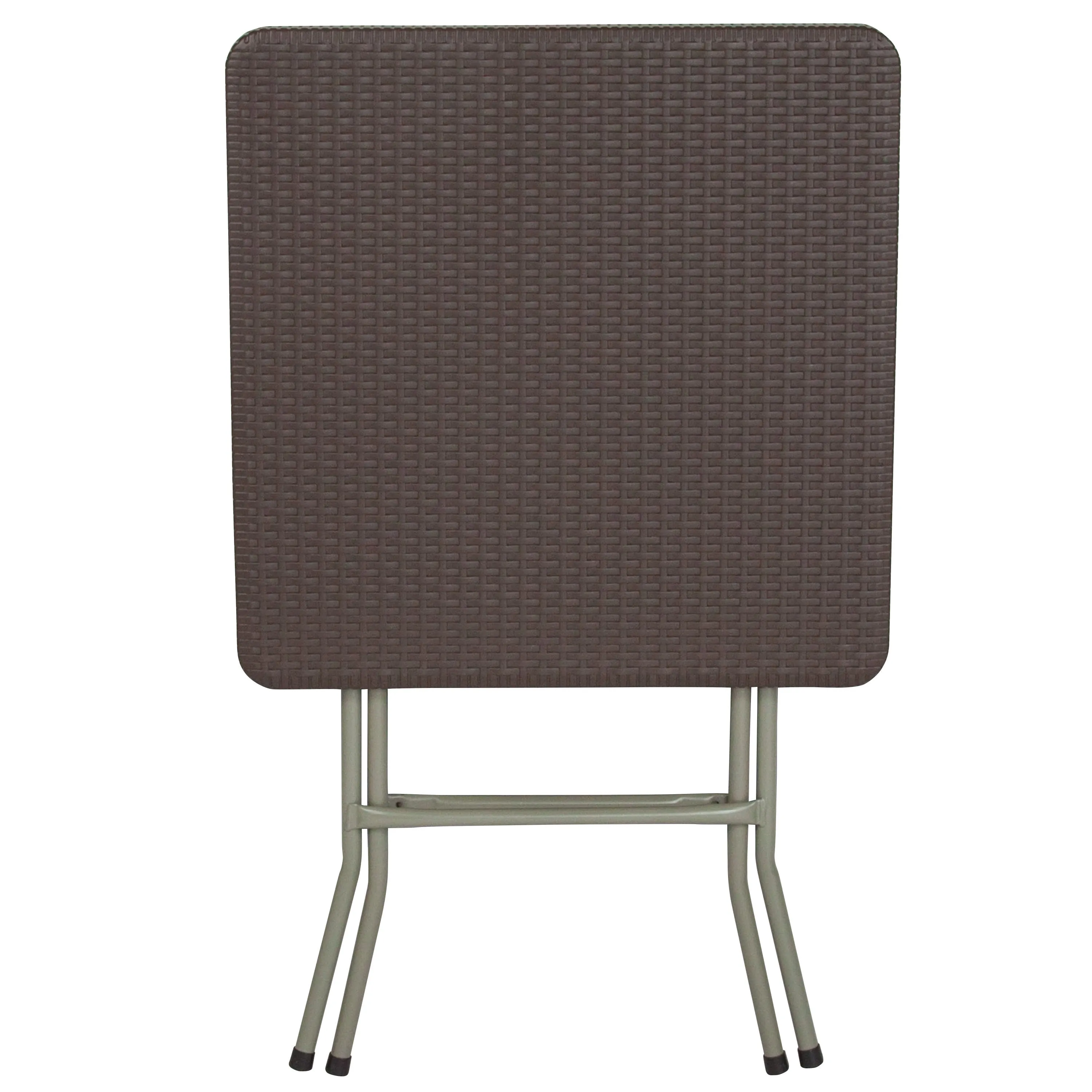 1.95-Foot Square Rattan Plastic Folding Table