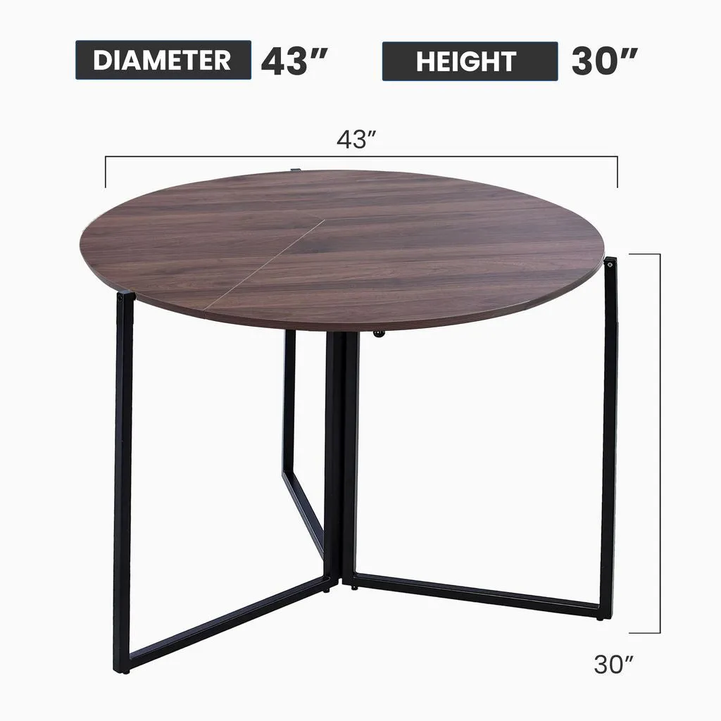 43" Folding Table Multi-Use in Walnut