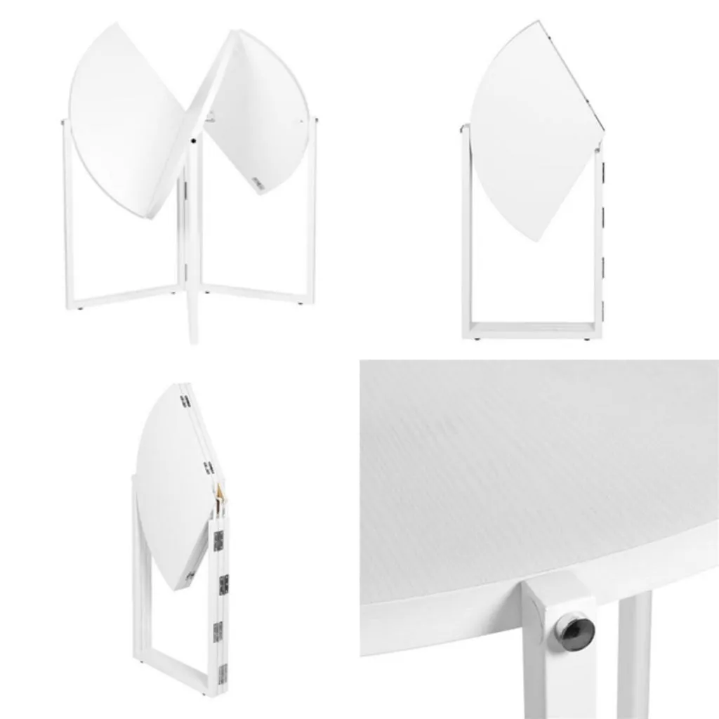 43" Folding Table Multi-Use in White Carrera