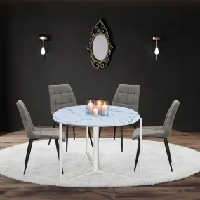 43" Folding Table Multi-Use in White Carrera