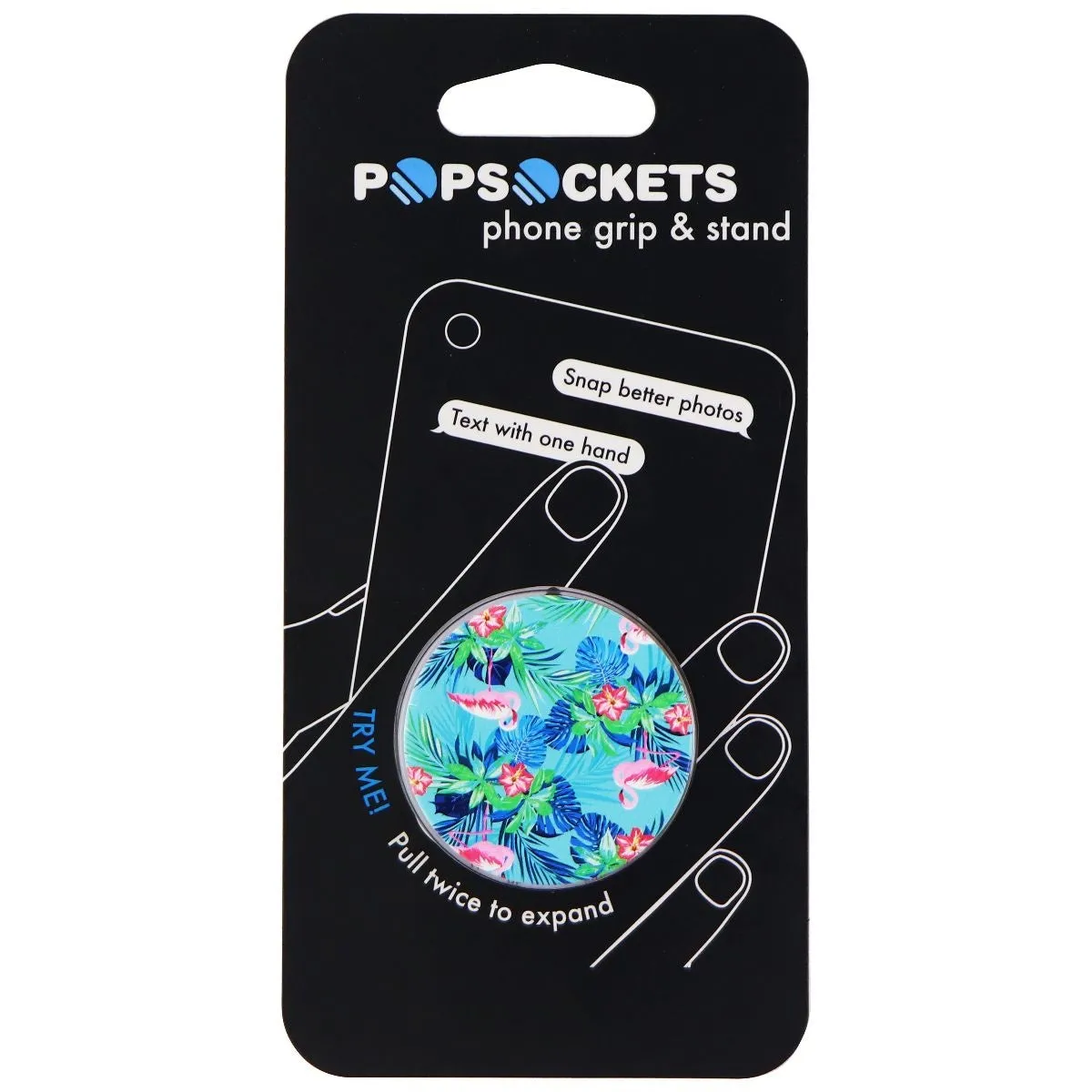PopSockets Collapsible Grip & Stand for Phones and Tablet - Rainforest Flamingos